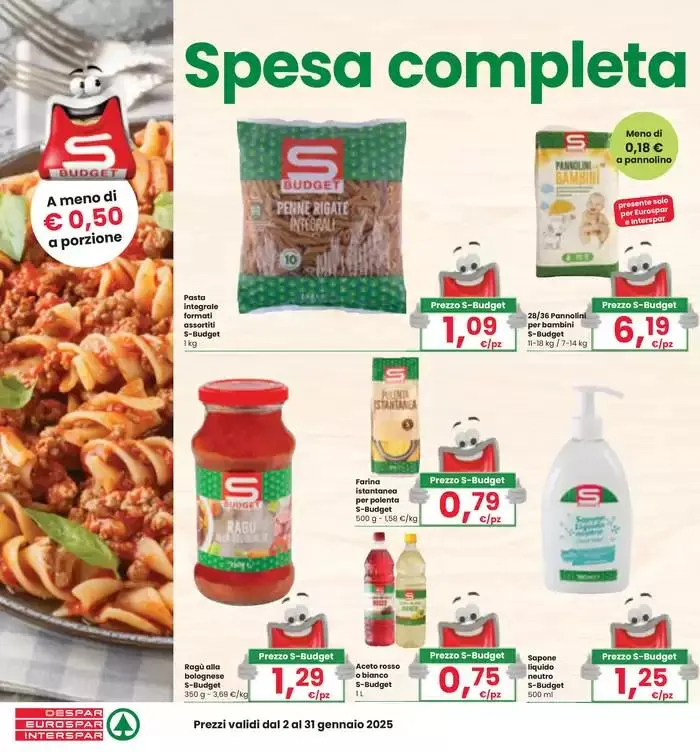 Volantino S-Budget: sempre il miglior prezzo! - Despar da 3 gennaio a 31 gennaio di 2025 - Pagina del volantino 6