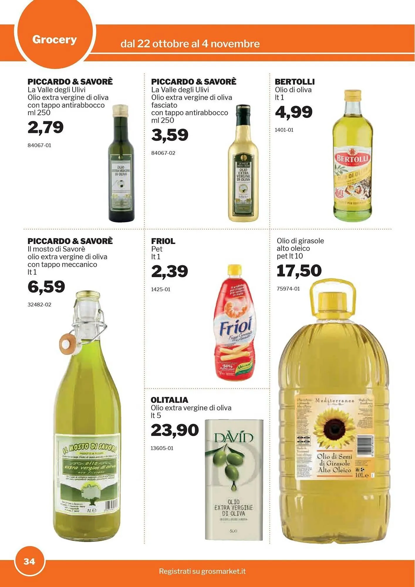 Volantino GrosMarket da 22 ottobre a 4 novembre di 2025 - Pagina del volantino 34