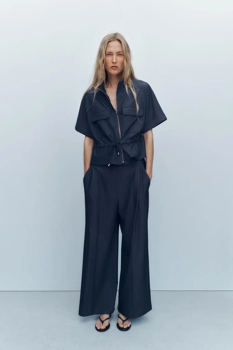 PANTALONI LARGHI CON PINCES