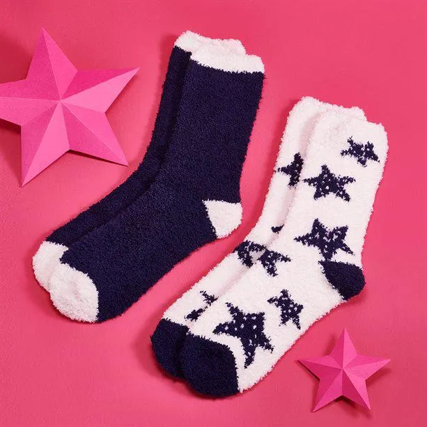 Set 2 Paia di Calze Fluffy Lei