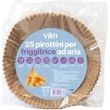VIKIT 25 PIROTTINI CON DIAMEDTRO 16 CM e 4 CM DI ALTEZZA PER FRIGGITRICE AD ARIA CON CAPACITA' 1-2 LT