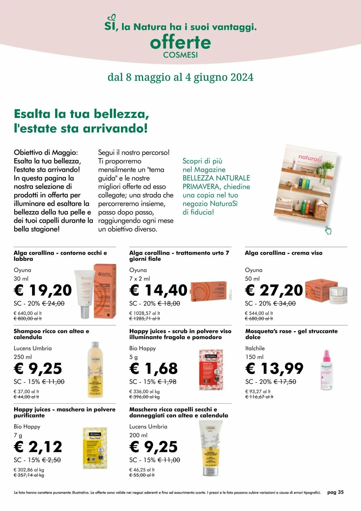 Natura Sì Volantino attuale da 7 maggio a 21 maggio di 2024 - Pagina del volantino 35