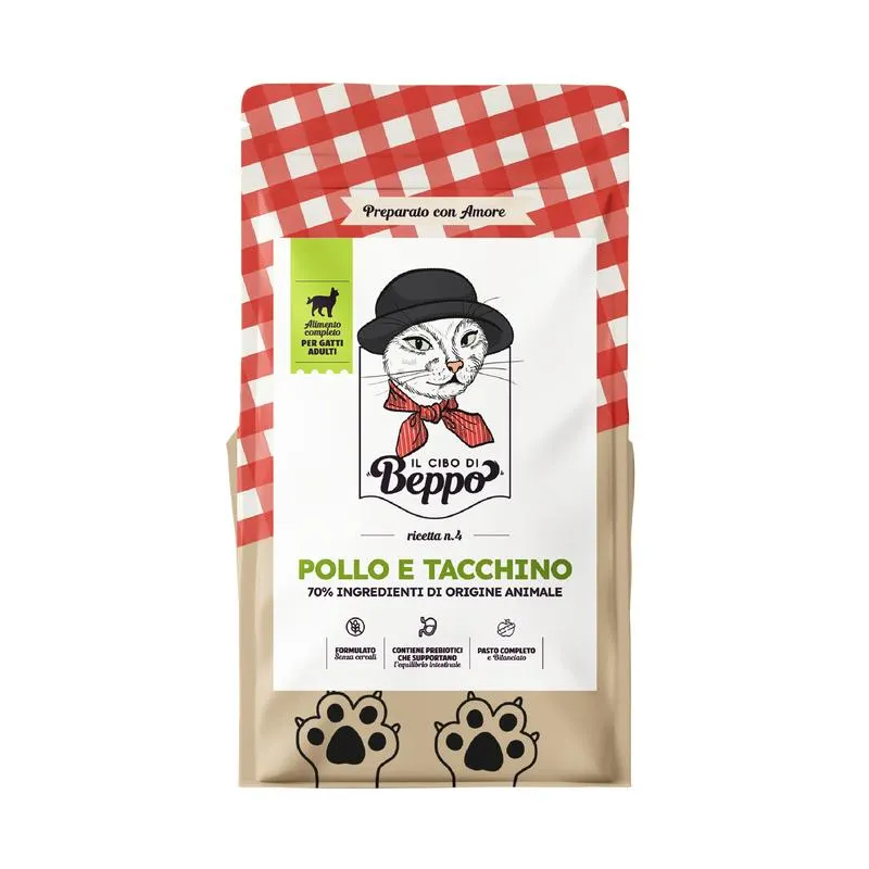 Il Cibo di Beppo Cat Adult Tacchino e Pollo 300gr