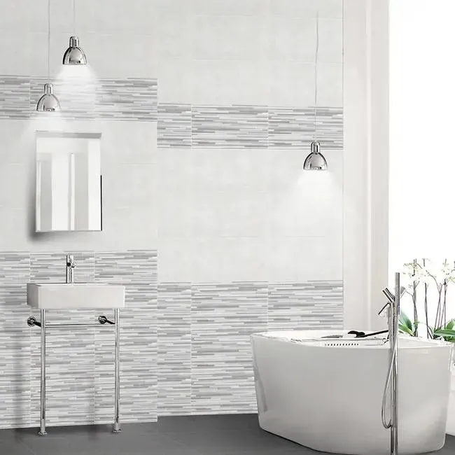 Piastrella da rivestimento interno Boston in gres naturale grigio 25 x 40 cm Sp. 6.1 mm 2 mq