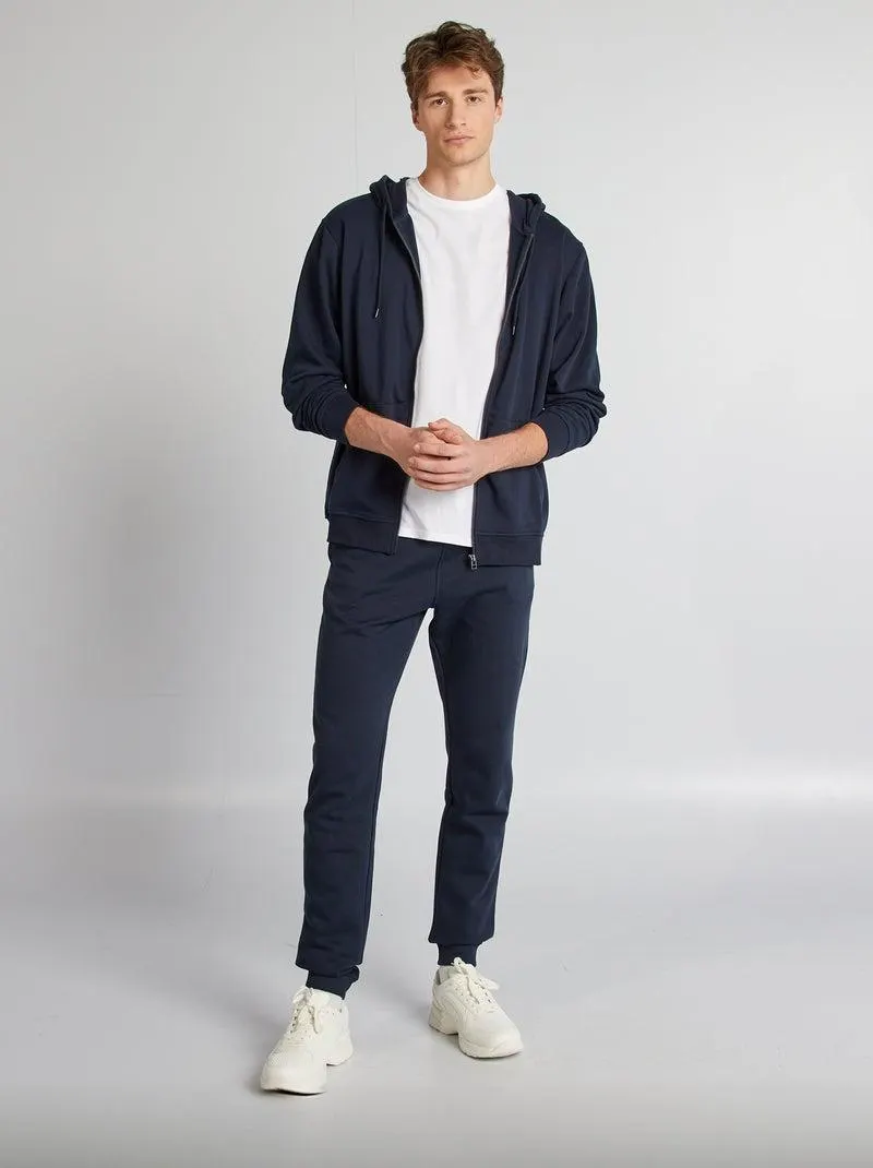 Joggers in tessuto felpato - L38 - BLU