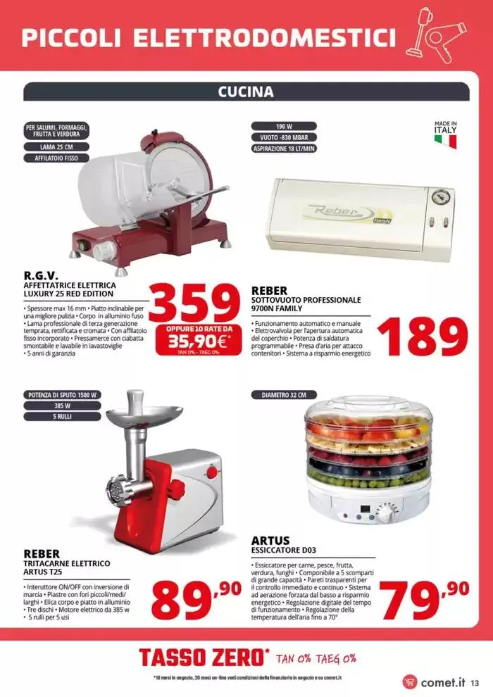 Speciale Piccoli Elettrodomestici da Comet! da 3 aprile a 16 aprile di 2025 - Pagina del volantino 13