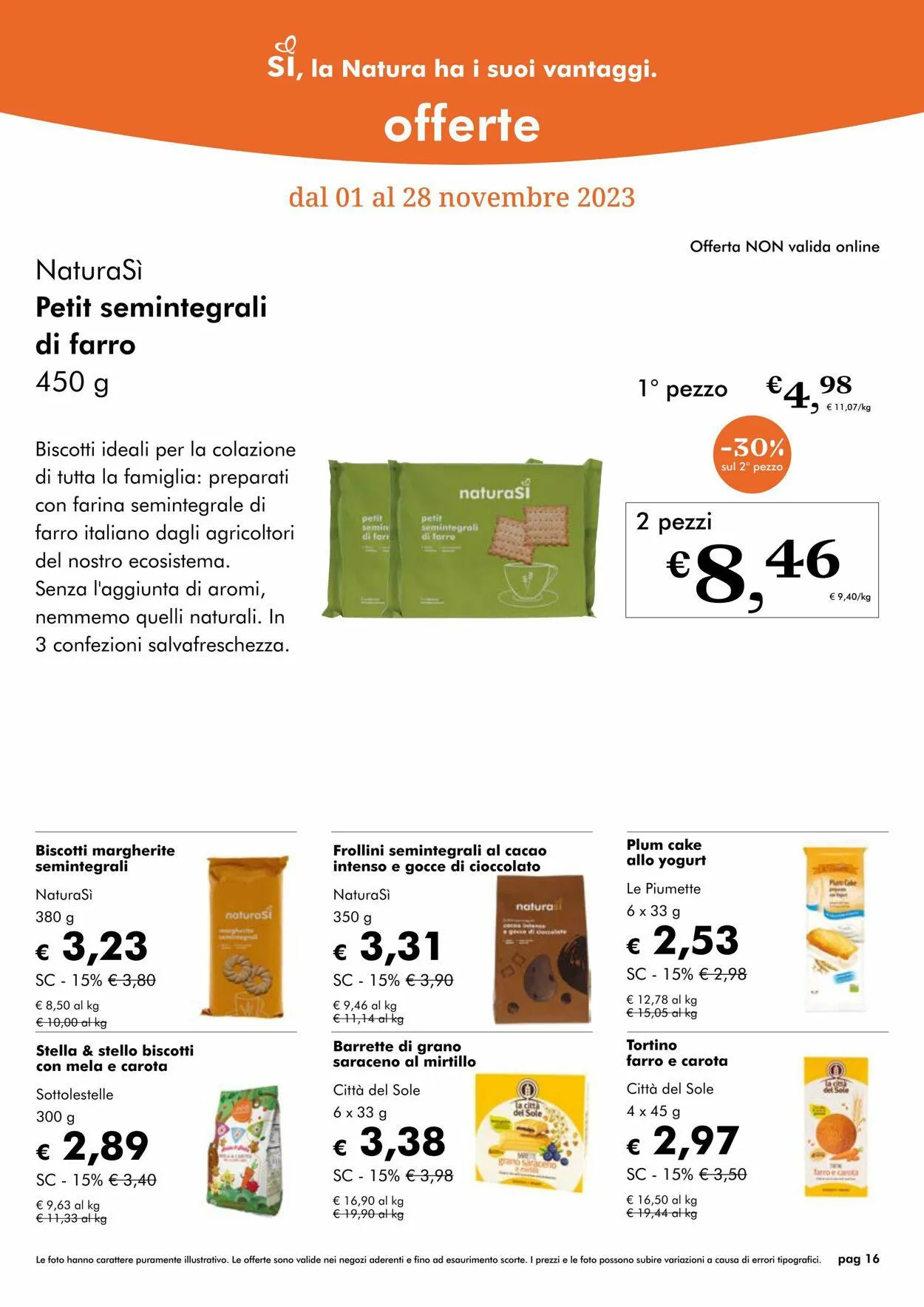 Natura Sì Volantino attuale da 25 ottobre a 8 novembre di 2023 - Pagina del volantino 16