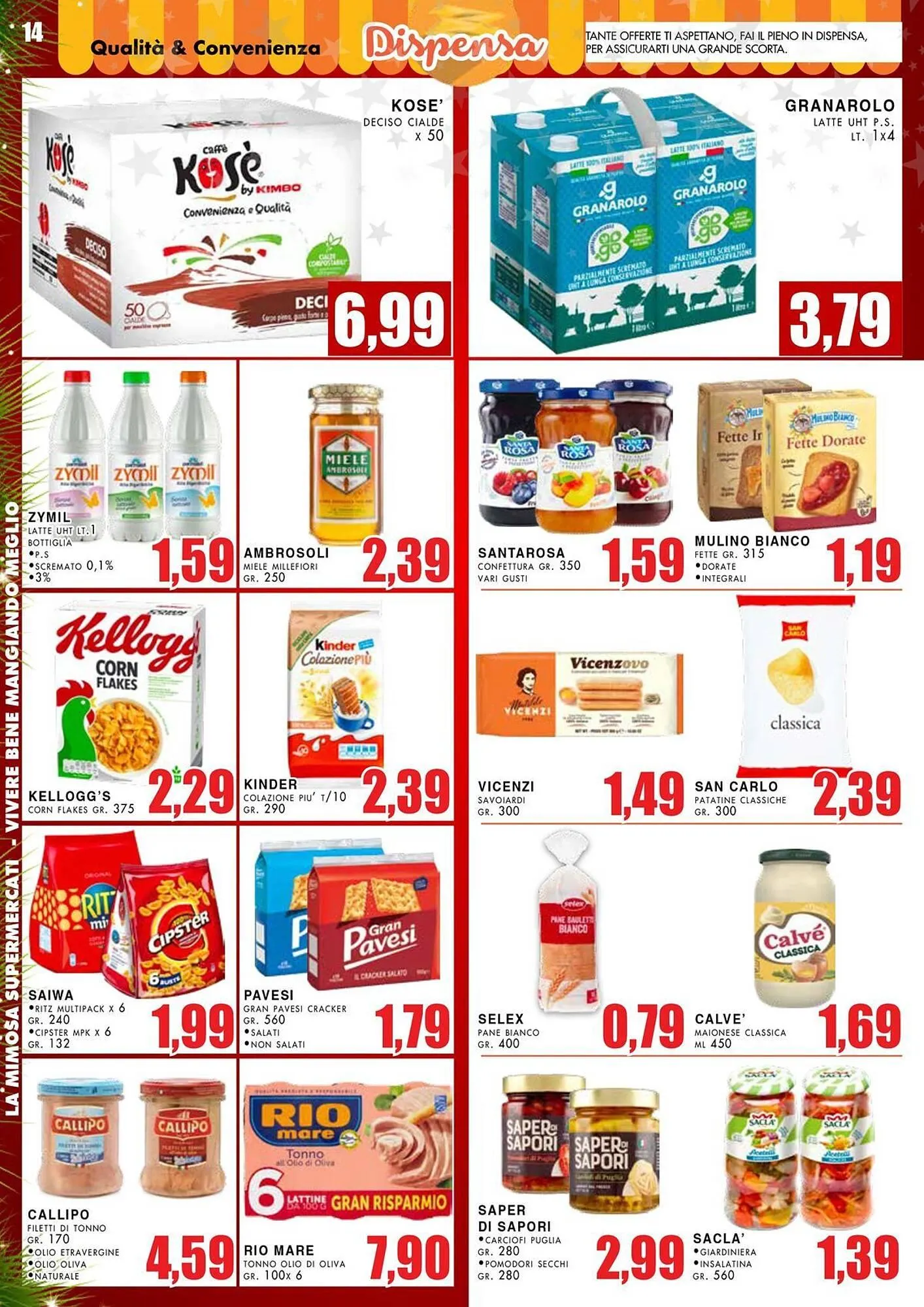 Volantino La Mimosa Supermercati da 15 dicembre a 24 dicembre di 2025 - Pagina del volantino 14