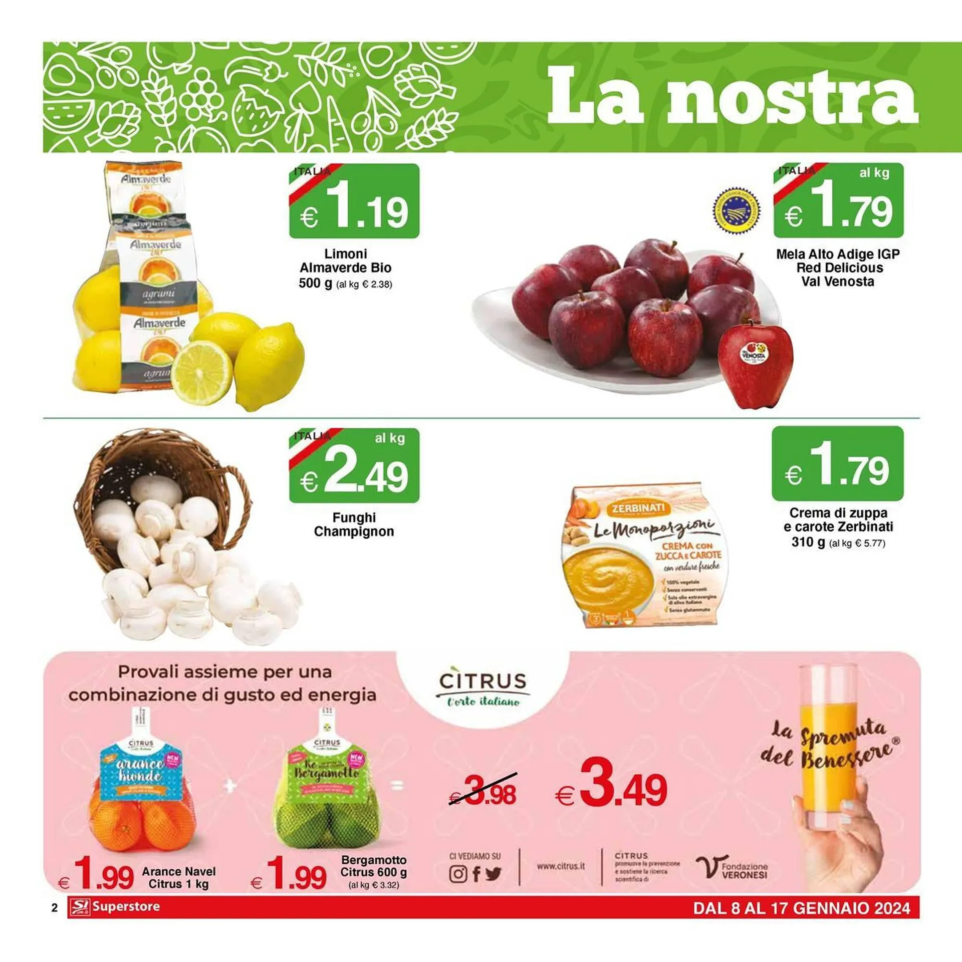 Volantino Sì con te Superstore da 8 gennaio a 17 gennaio di 2024 - Pagina del volantino 2