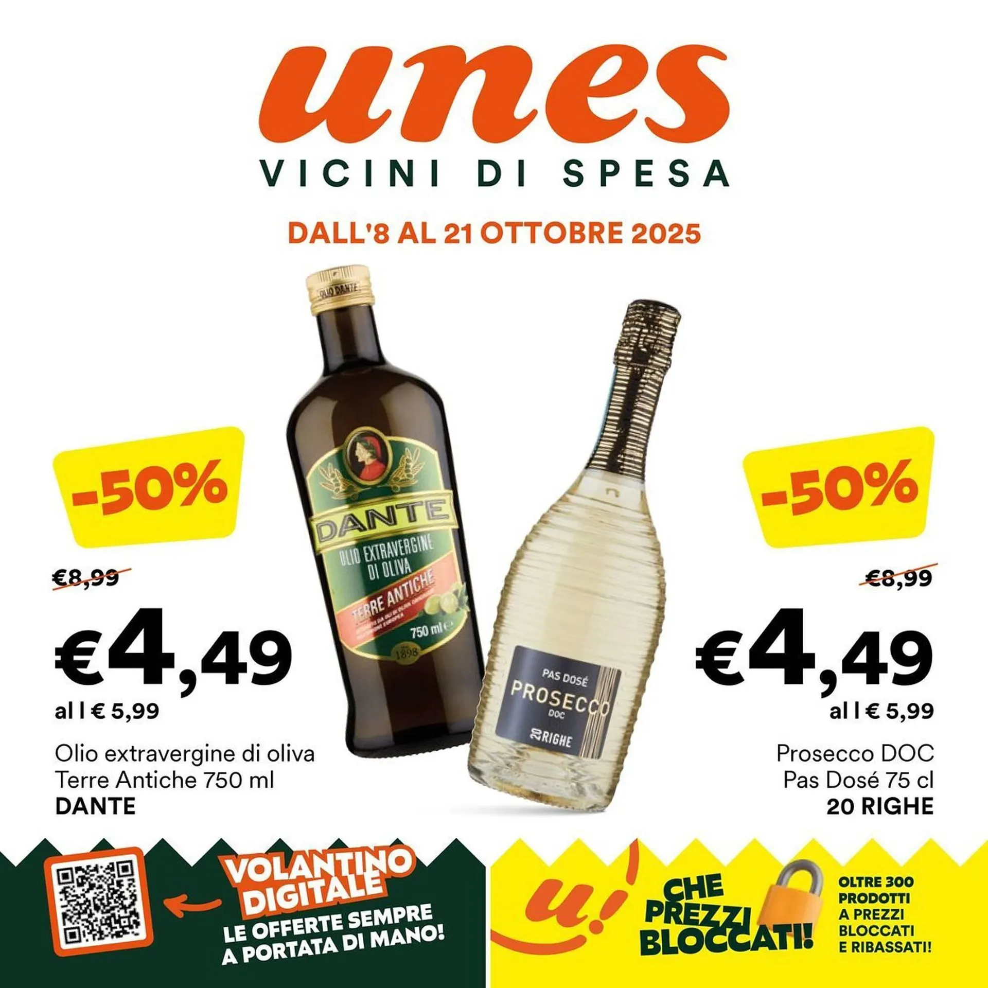 Volantino Unes da 8 ottobre a 21 ottobre di 2025 - Pagina del volantino 1