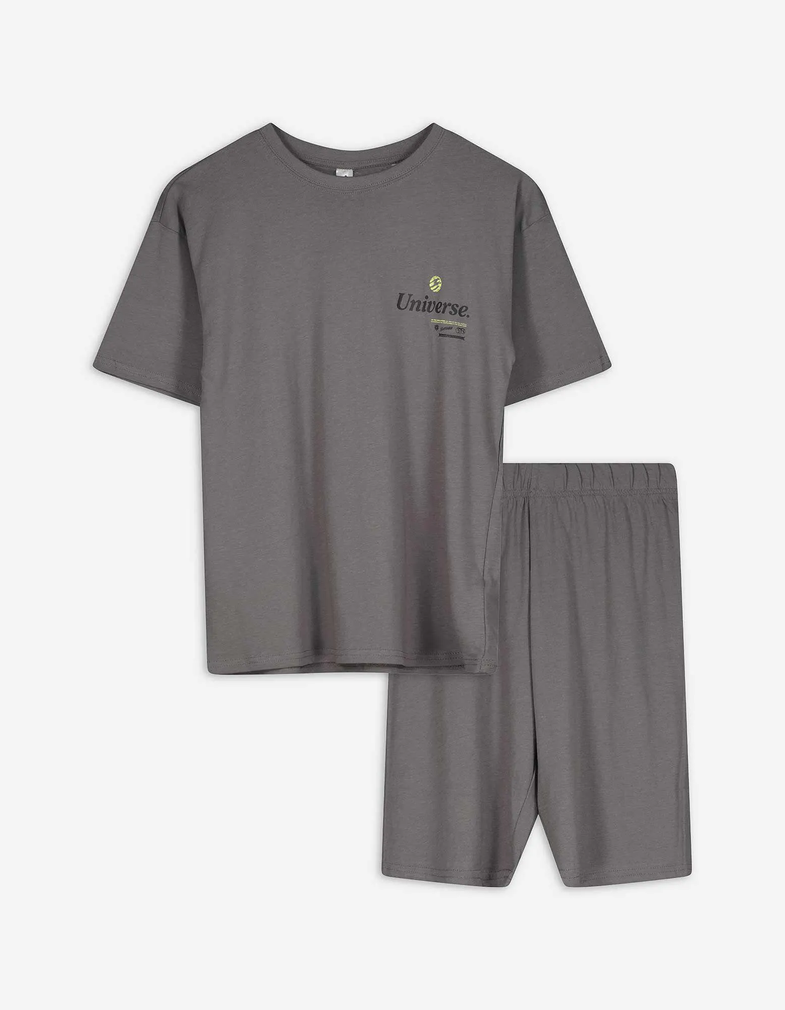 Pigiama completo (maglia + shorts) - Tinta unita - bronzo