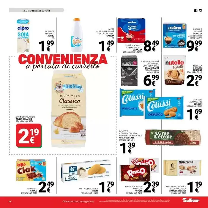 Convenienza a portata di carrello da 13 maggio a 22 maggio di 2025 - Pagina del volantino 14