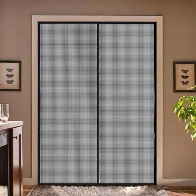 Tenda zanzariera Easy Fix magnetica per portafinestra L 150 x H 250 cm nero