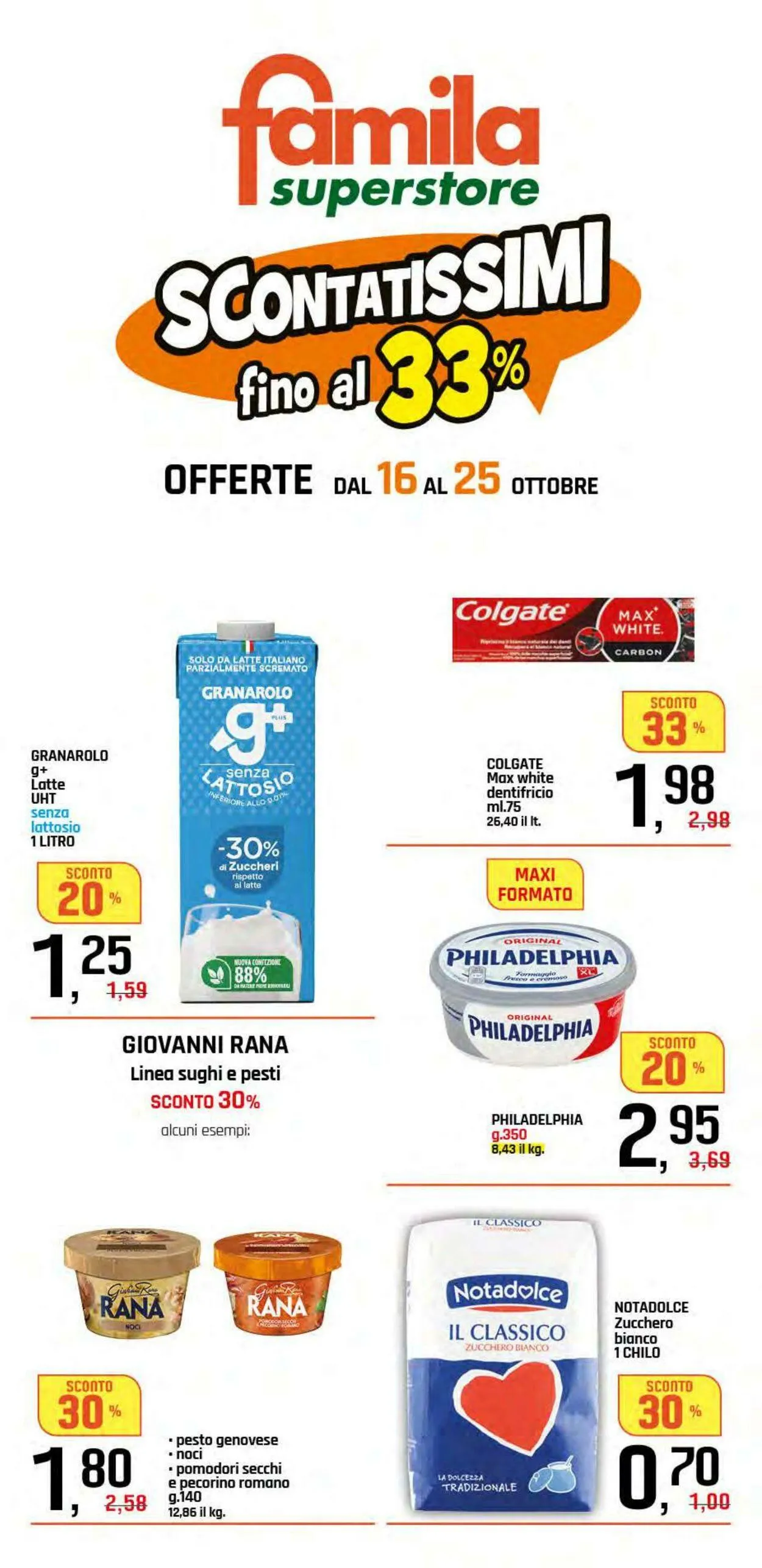 Famila Volantino attuale da 16 ottobre a 25 ottobre di 2025 - Pagina del volantino 1