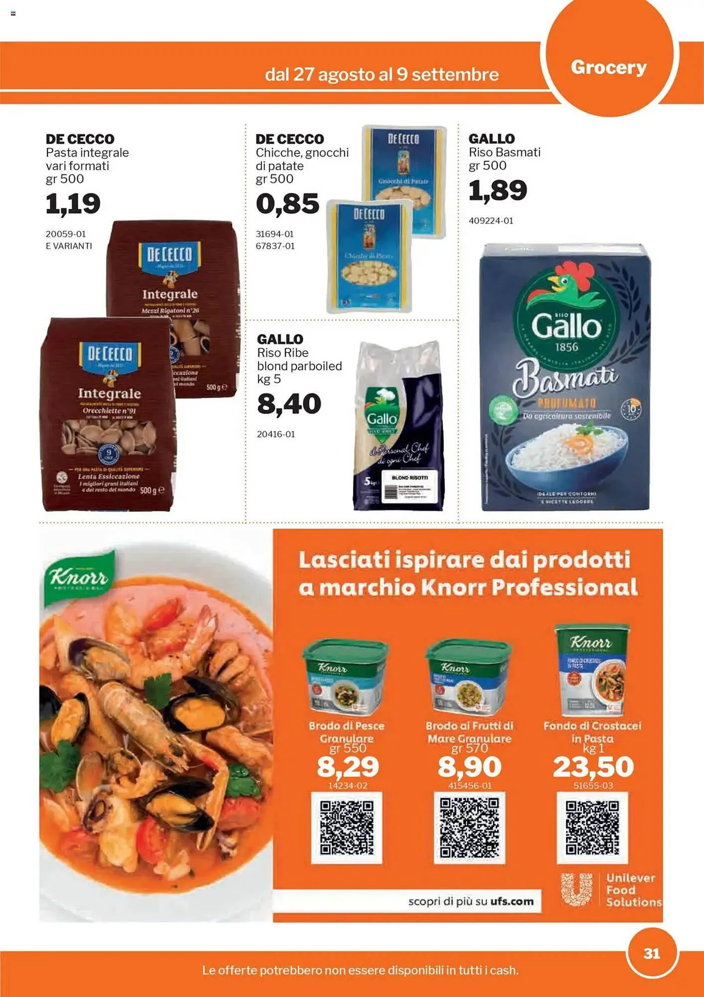 Volantino GrosMarket da 27 agosto a 9 settembre di 2025 - Pagina del volantino 31
