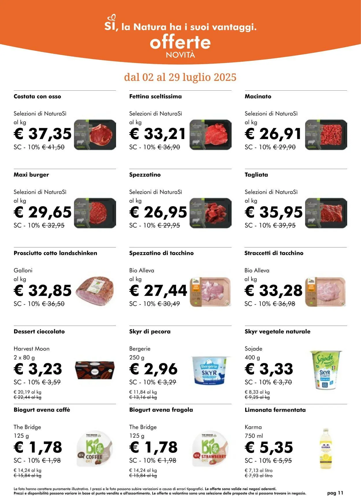 Natura Sì Volantino attuale da 31 luglio a 14 agosto di 2025 - Pagina del volantino 11