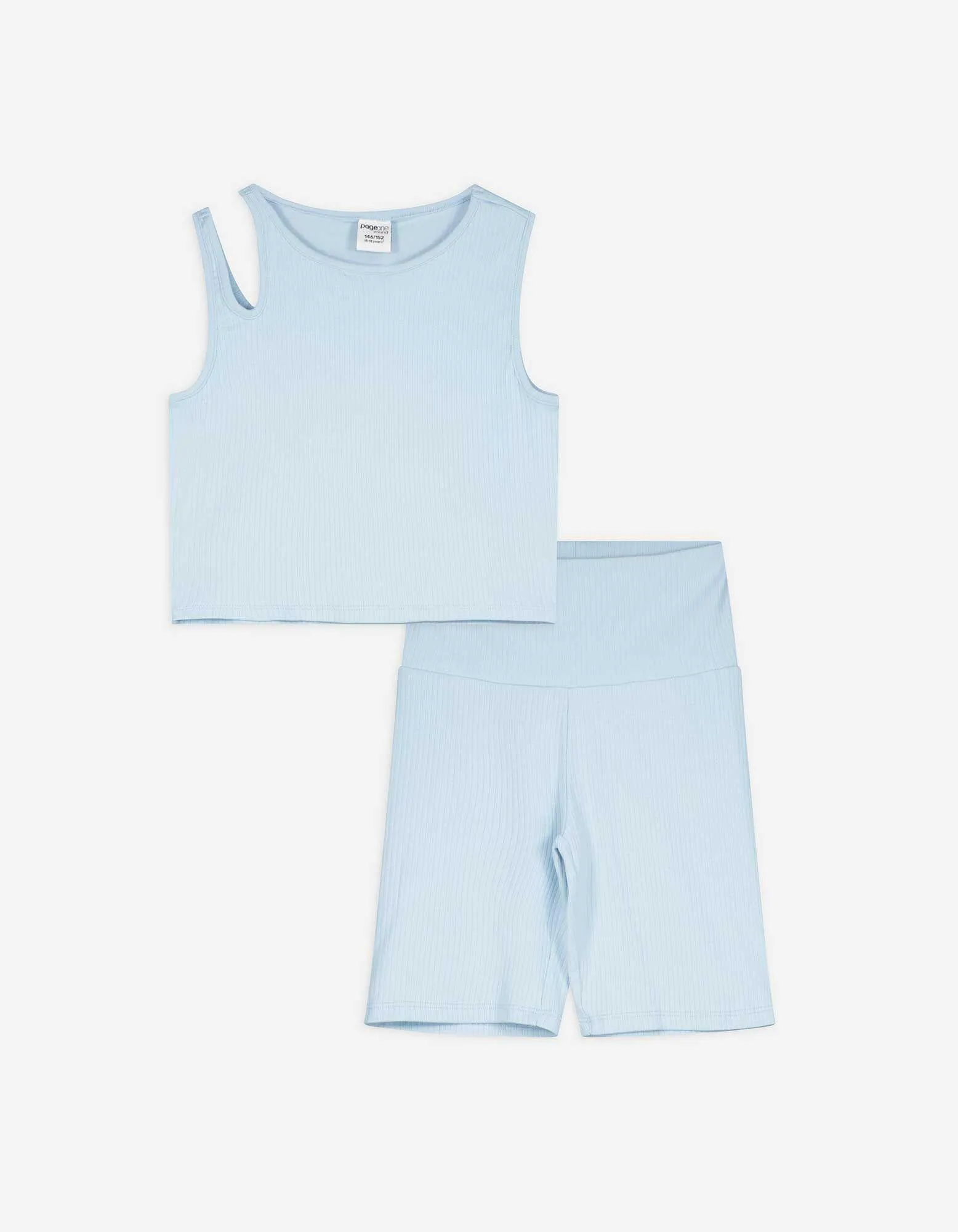 Set di top e pantaloni - Intagli - celeste