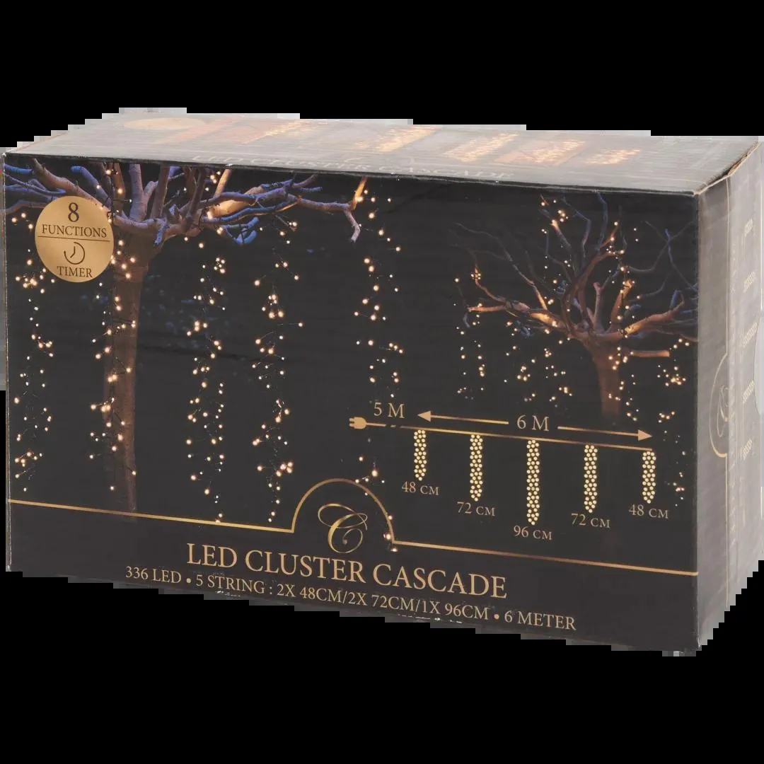 Luci di Natale a cascata