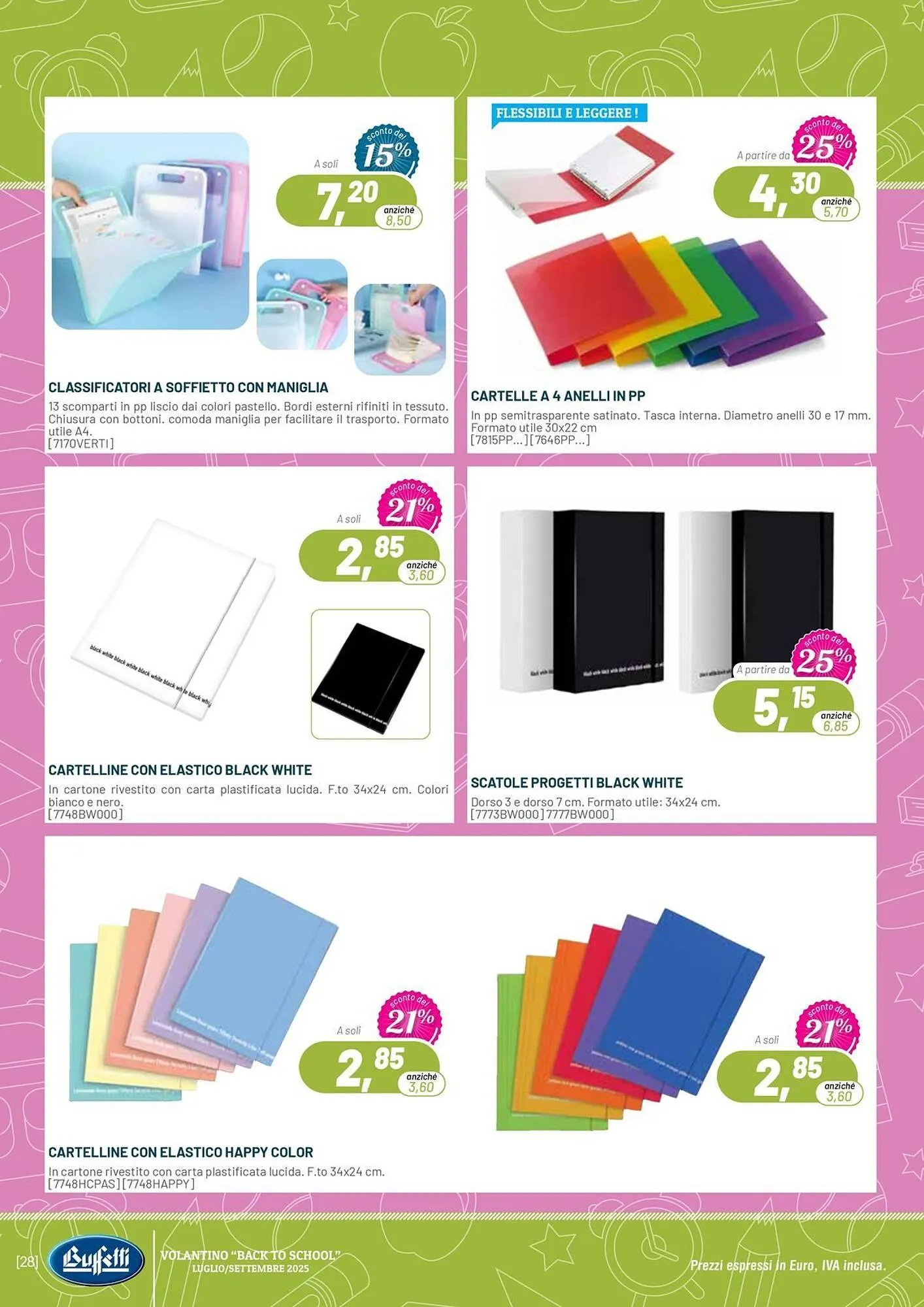 Volantino Buffetti da 1 luglio a 30 settembre di 2025 - Pagina del volantino 28