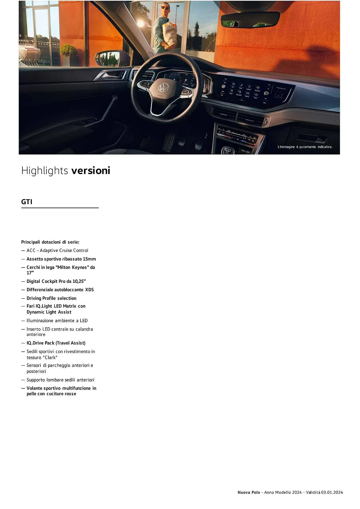 Volantino Volkswagen Nuova Polo, Nuova Polo GTI e Nuova Polo TGI da 3 gennaio a 4 gennaio di 2025 - Pagina del volantino 4
