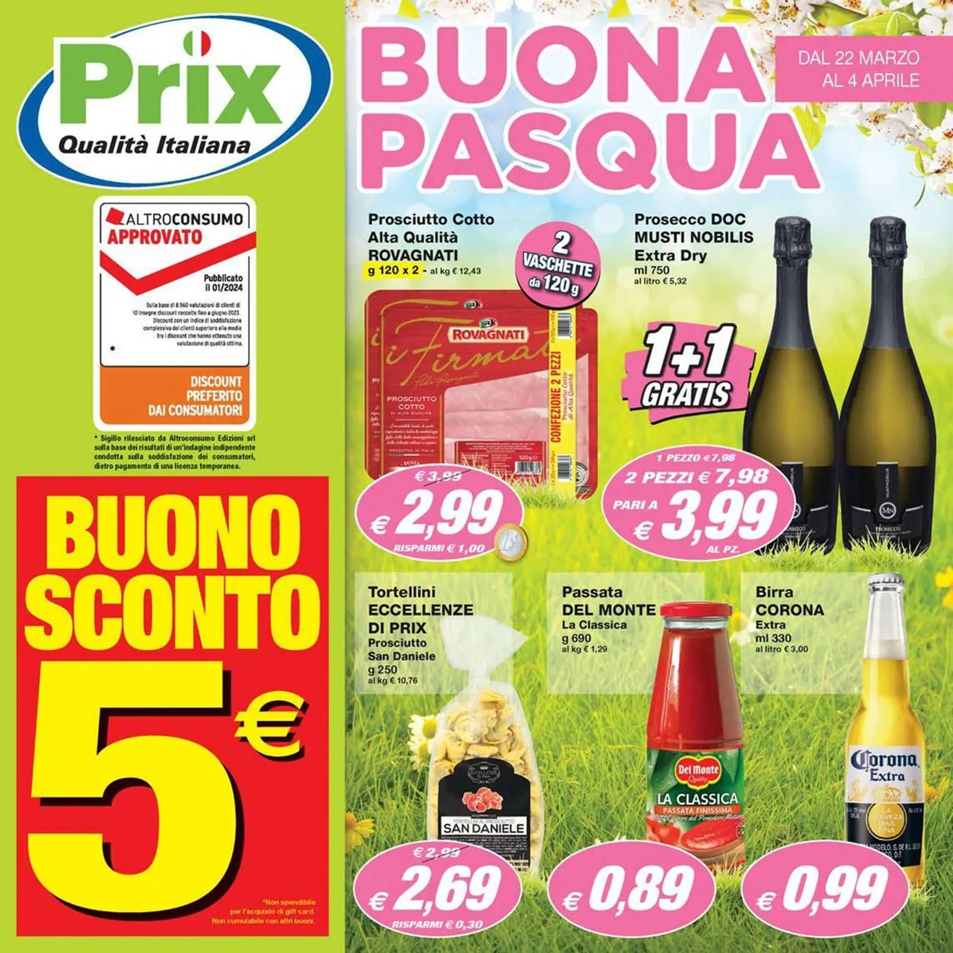 Volantino Prix Quality da 22 marzo a 4 aprile di 2024 - Pagina del volantino 1