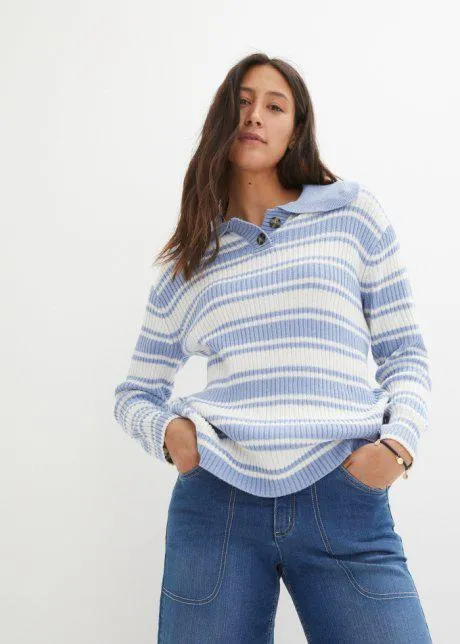 Maglione con colletto polo