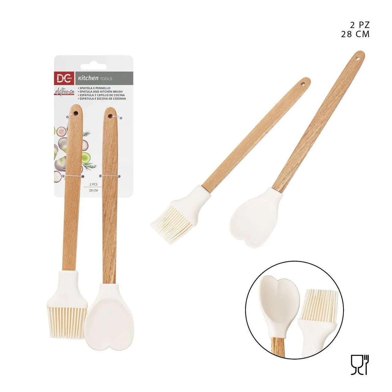 Dc Casa Spatula Brush Silicone 28Cm 2Pcs