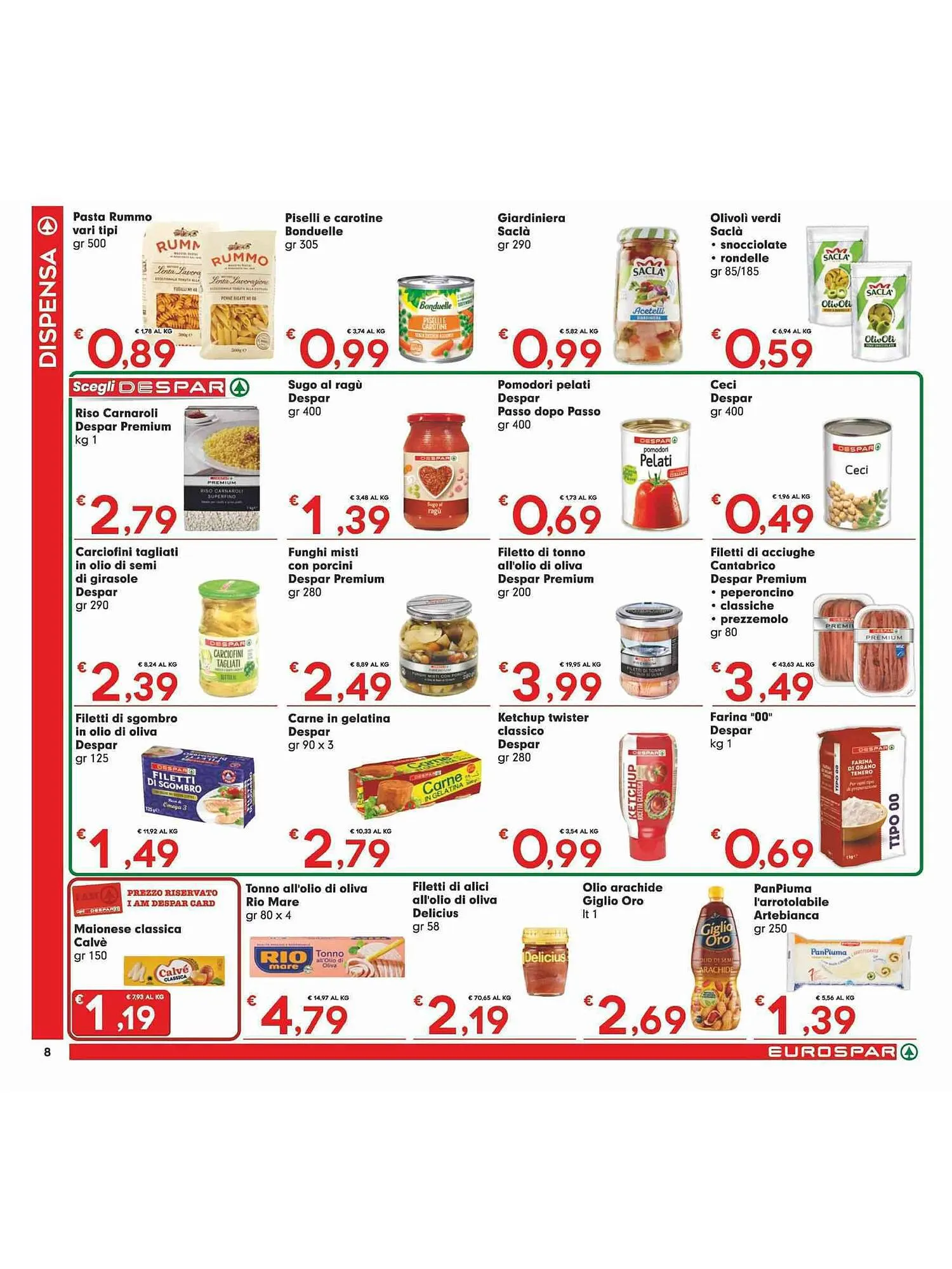 Volantino Eurospar da 31 agosto a 13 settembre di 2023 - Pagina del volantino 8