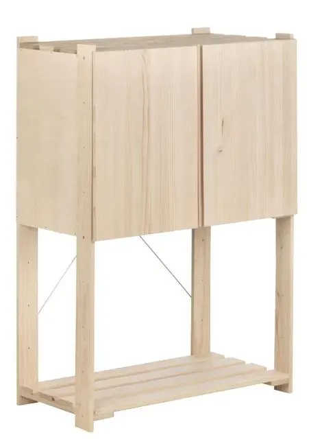 Armadio sospeso NVARSS.99 in legno, beige L 76.5 x H 53.5 x P 40.5 cm, 2 ante, da interno