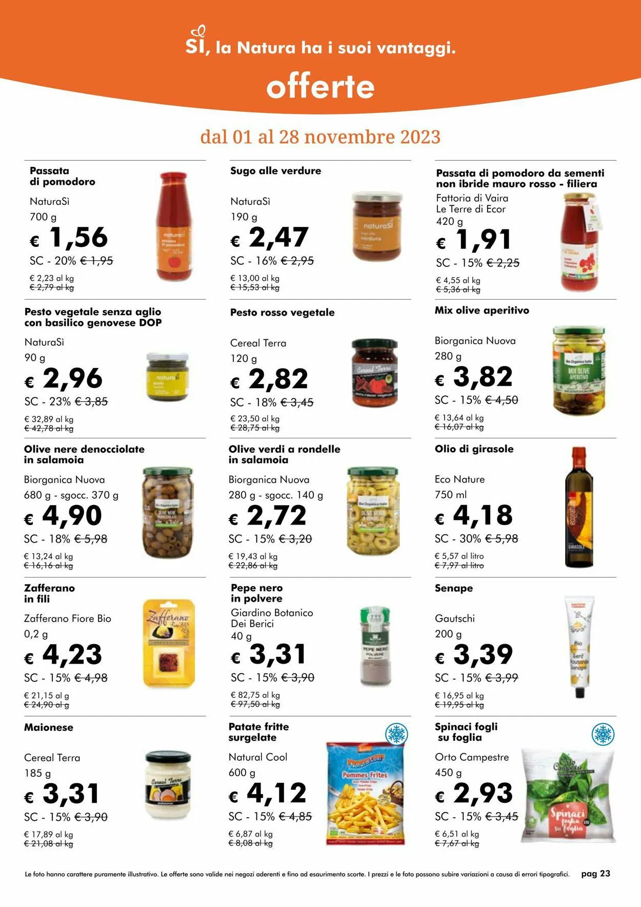 Natura Sì Volantino attuale da 25 ottobre a 8 novembre di 2023 - Pagina del volantino 23