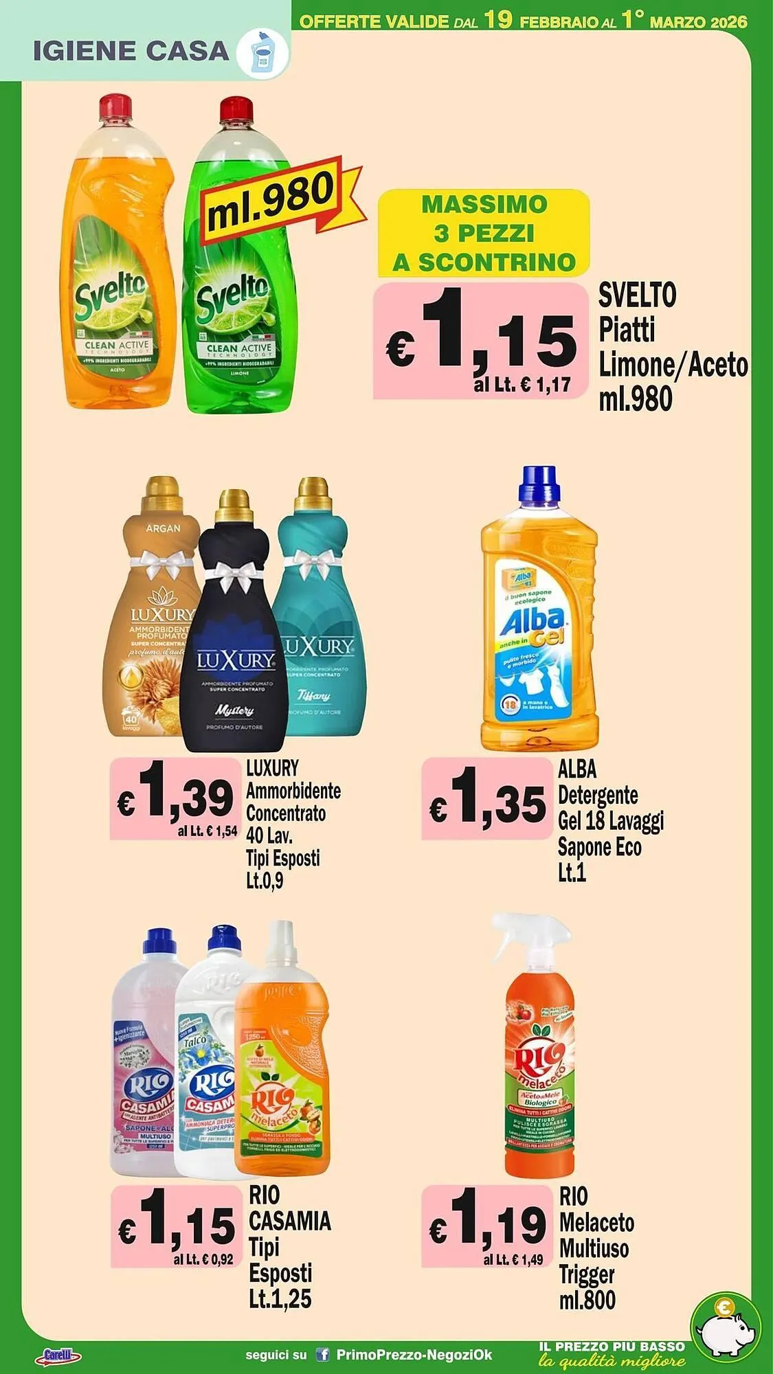 Volantino Primo Prezzo da 19 febbraio a 1 marzo di 2026 - Pagina del volantino 21