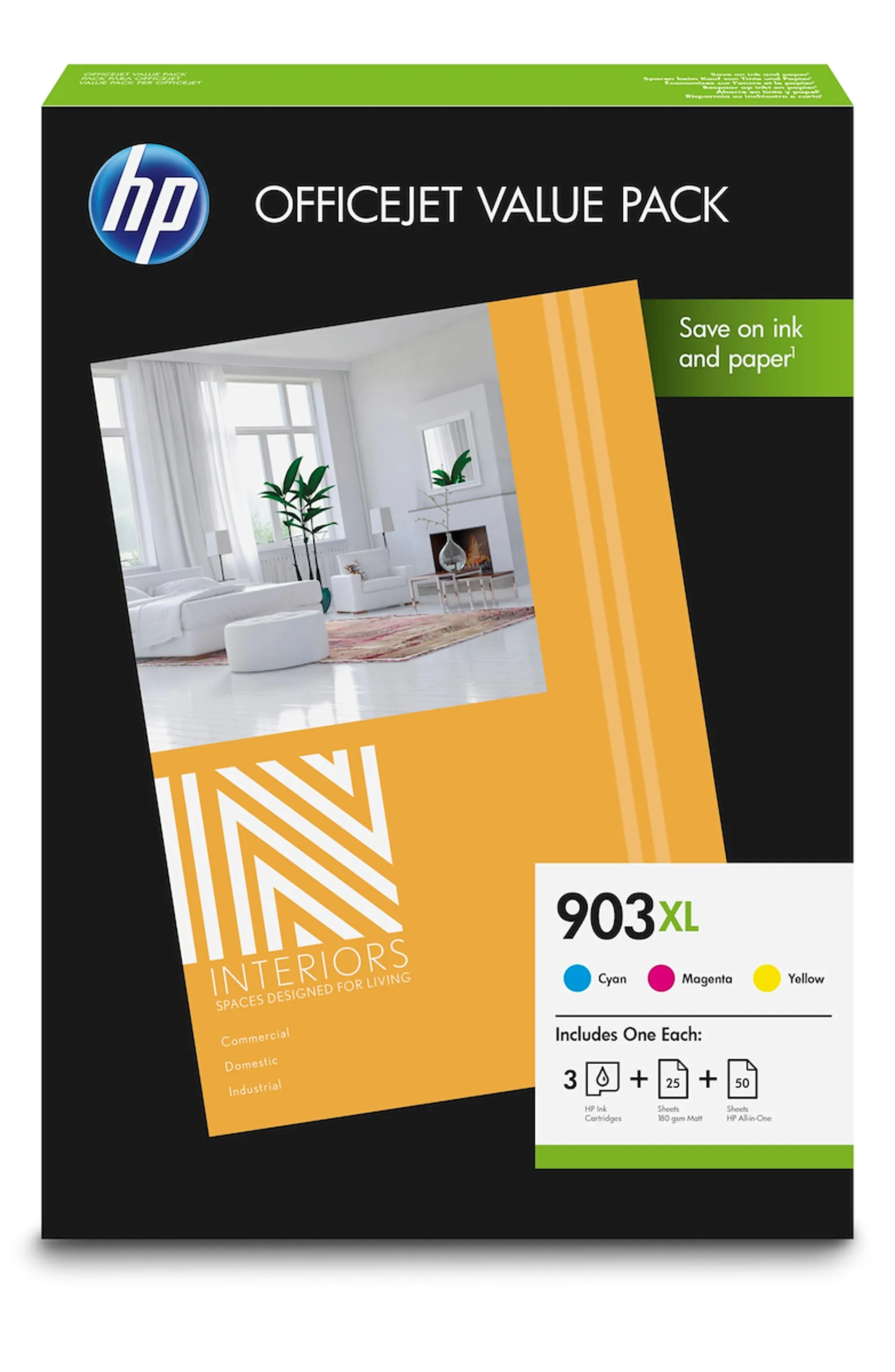 HP - HP 903XL Value Pack, 1CC20AE, 3 cartucce originali Ciano, Giallo, Magenta, 75 fgl A4