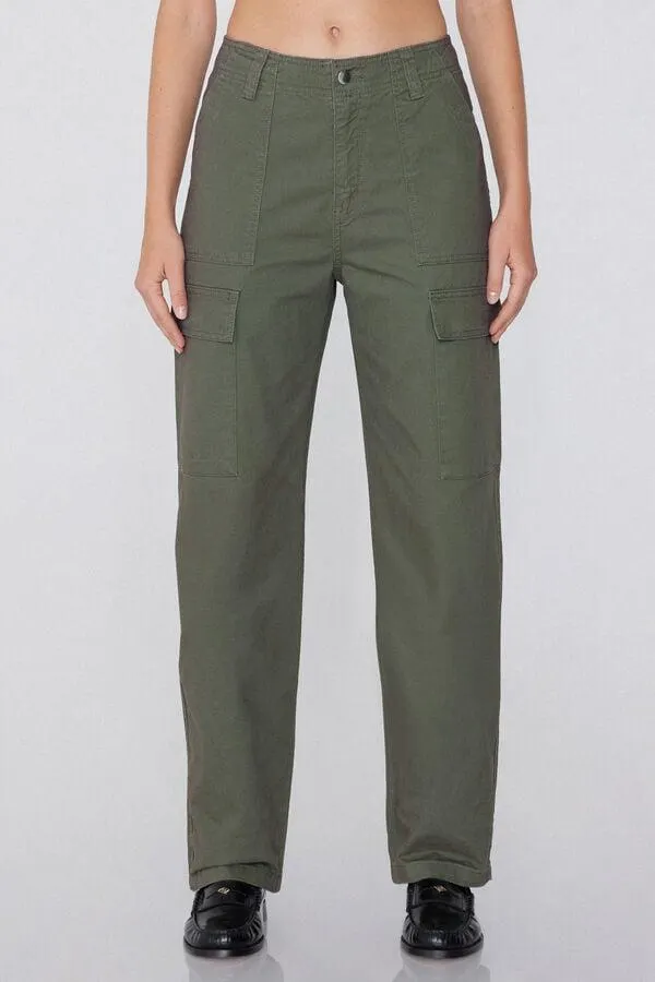Pantaloni Lunghi in Tela Cargo