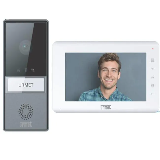 Videocitofono con filo URMET KIT MONOFAMILIARE SOFT TOUCH 2 fili TFT 7"