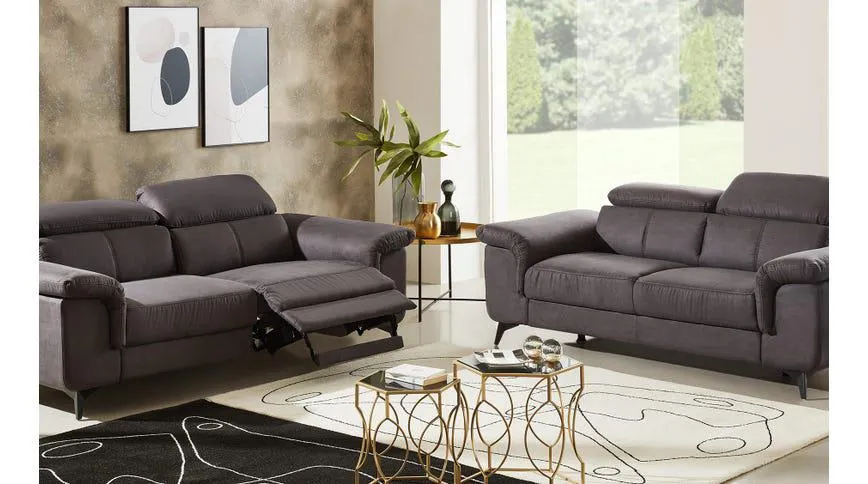 Canova divano 2 posti in tessuto antracite