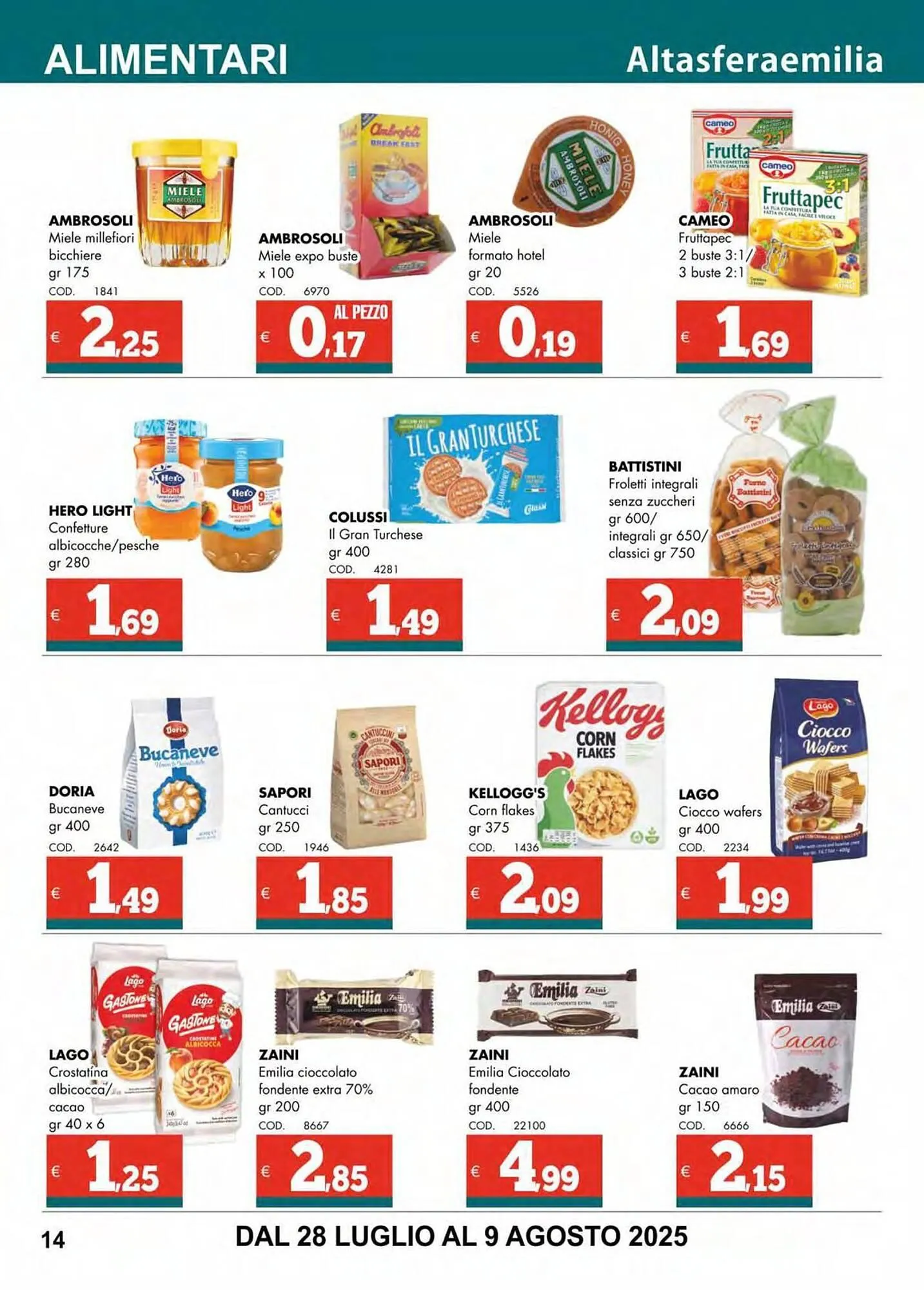 Volantino Altasfera da 28 luglio a 9 agosto di 2025 - Pagina del volantino 14