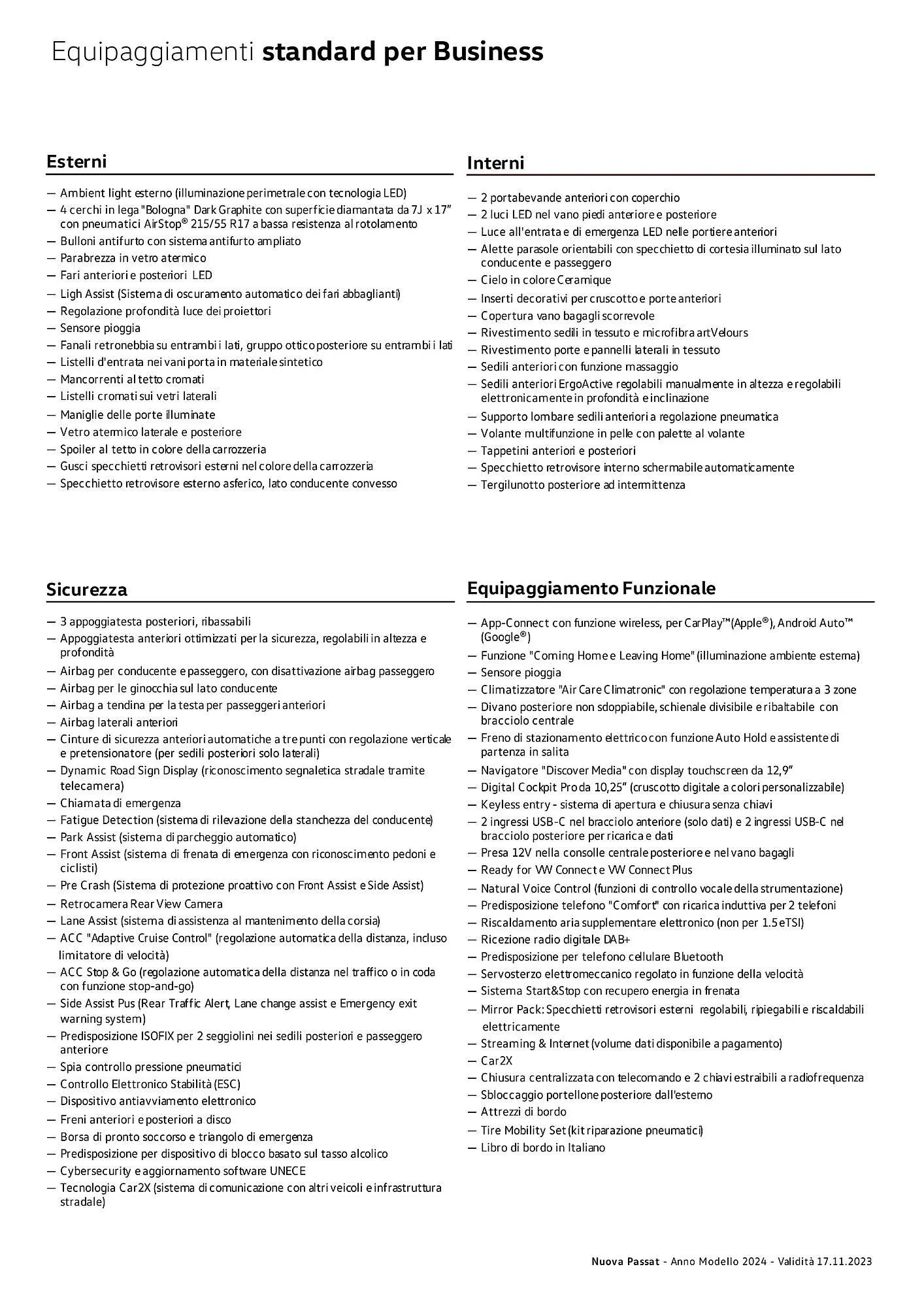 Volantino Volkswagen Nuova Passat e Nuova Passat eTSI da 3 gennaio a 4 gennaio di 2025 - Pagina del volantino 10