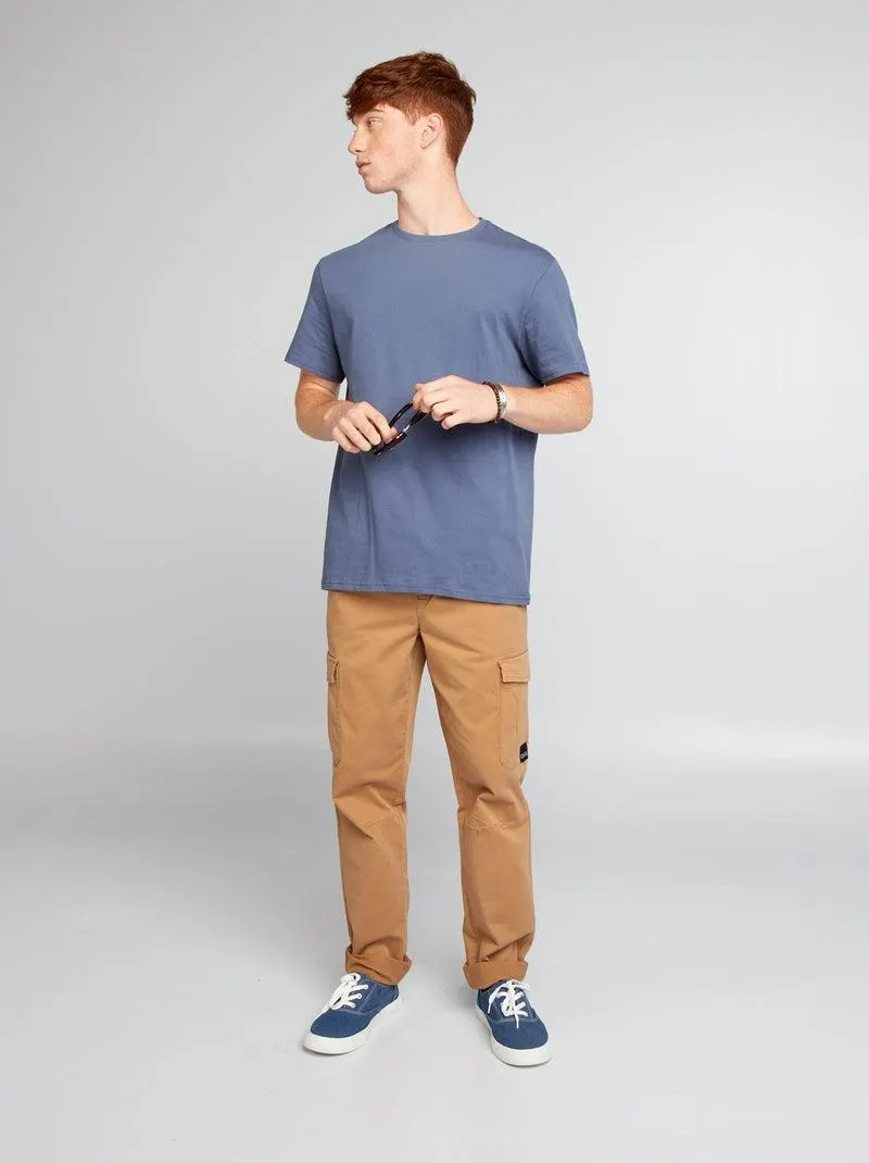 Jogpant con tasche con patta - BEIGE