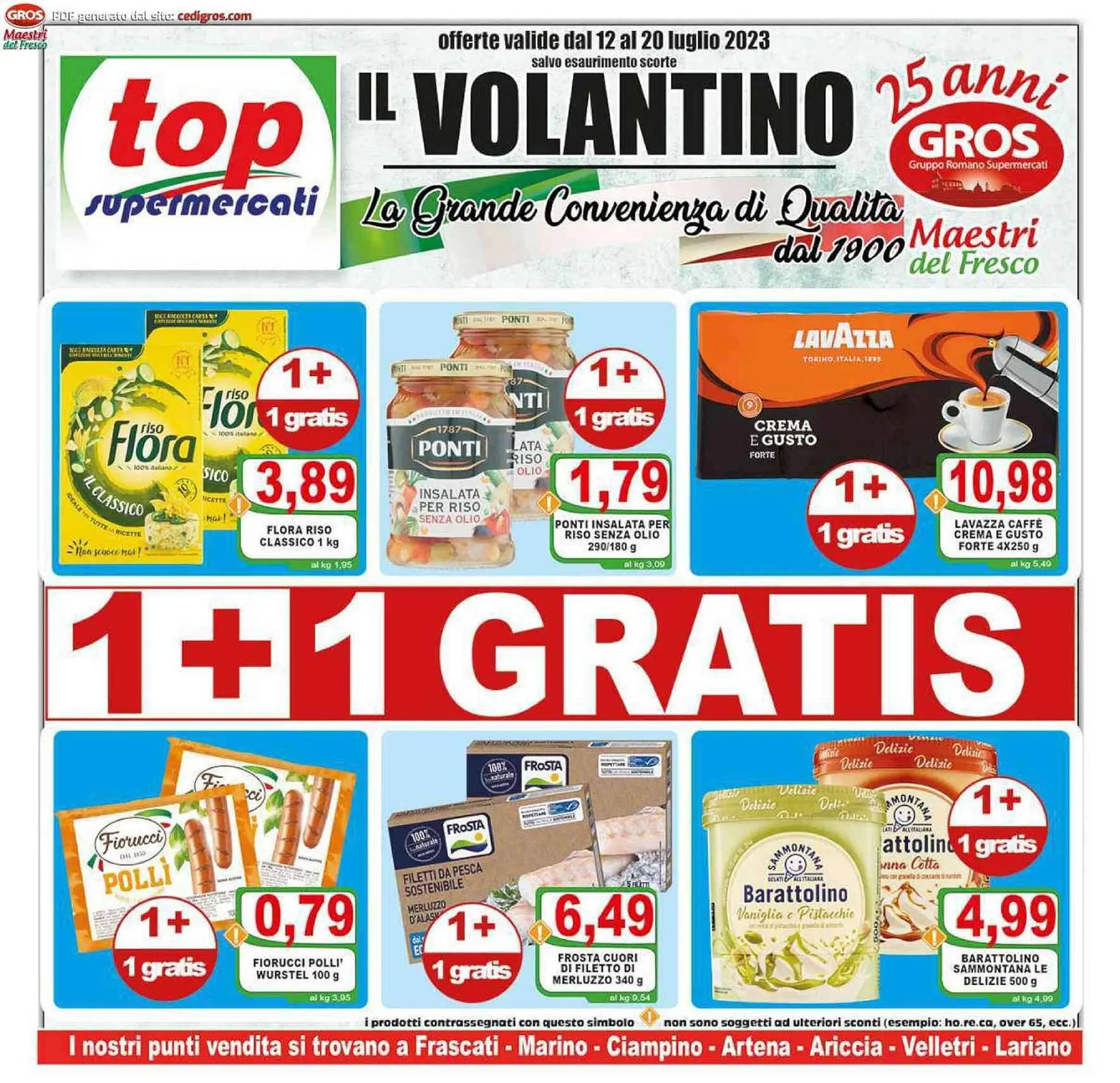 Volantino Top Supermercati da 12 luglio a 20 luglio di 2023 - Pagina del volantino 1