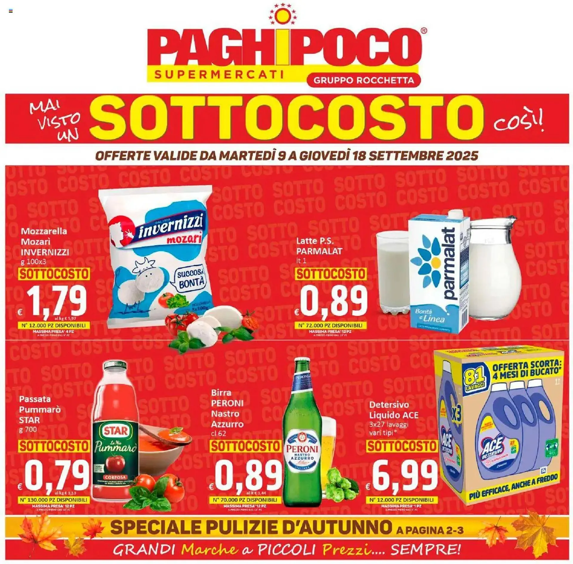 Volantino Paghi Poco da 9 settembre a 18 settembre di 2025 - Pagina del volantino 1