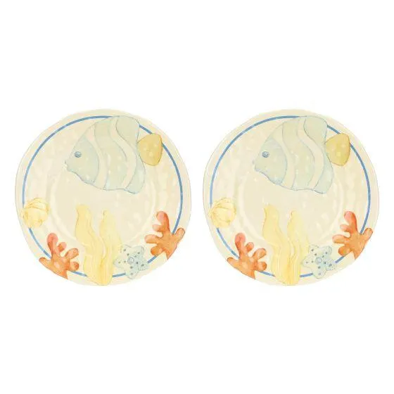 Set 2 piatti frutta in melamina Mare da amare