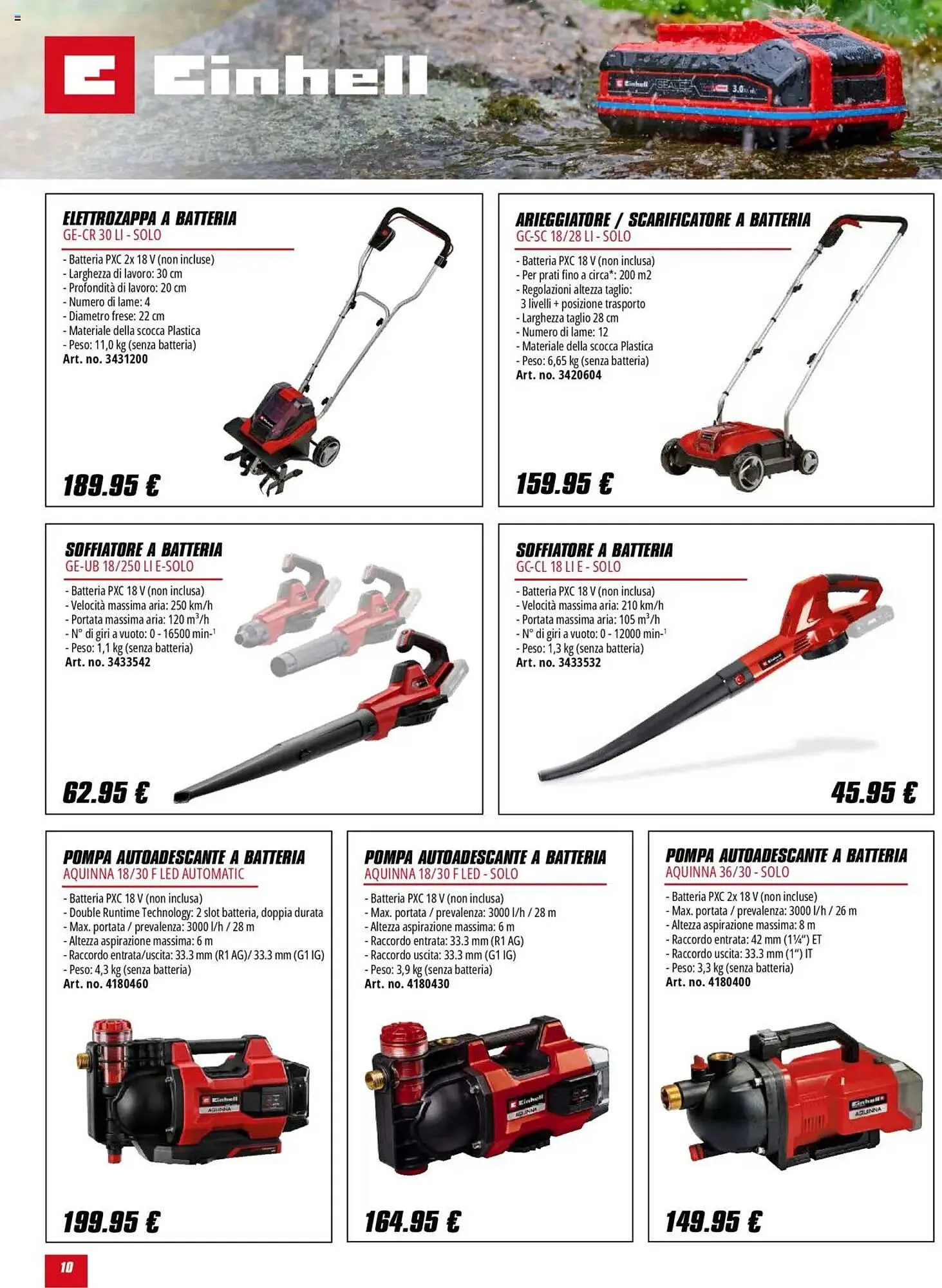 Volantino Einhell da 1 ottobre a 31 gennaio di 2026 - Pagina del volantino 10
