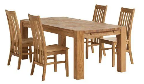 OLLERUP Tavolo L200 cm rovere + 4 SILLERUP Sedie rovere