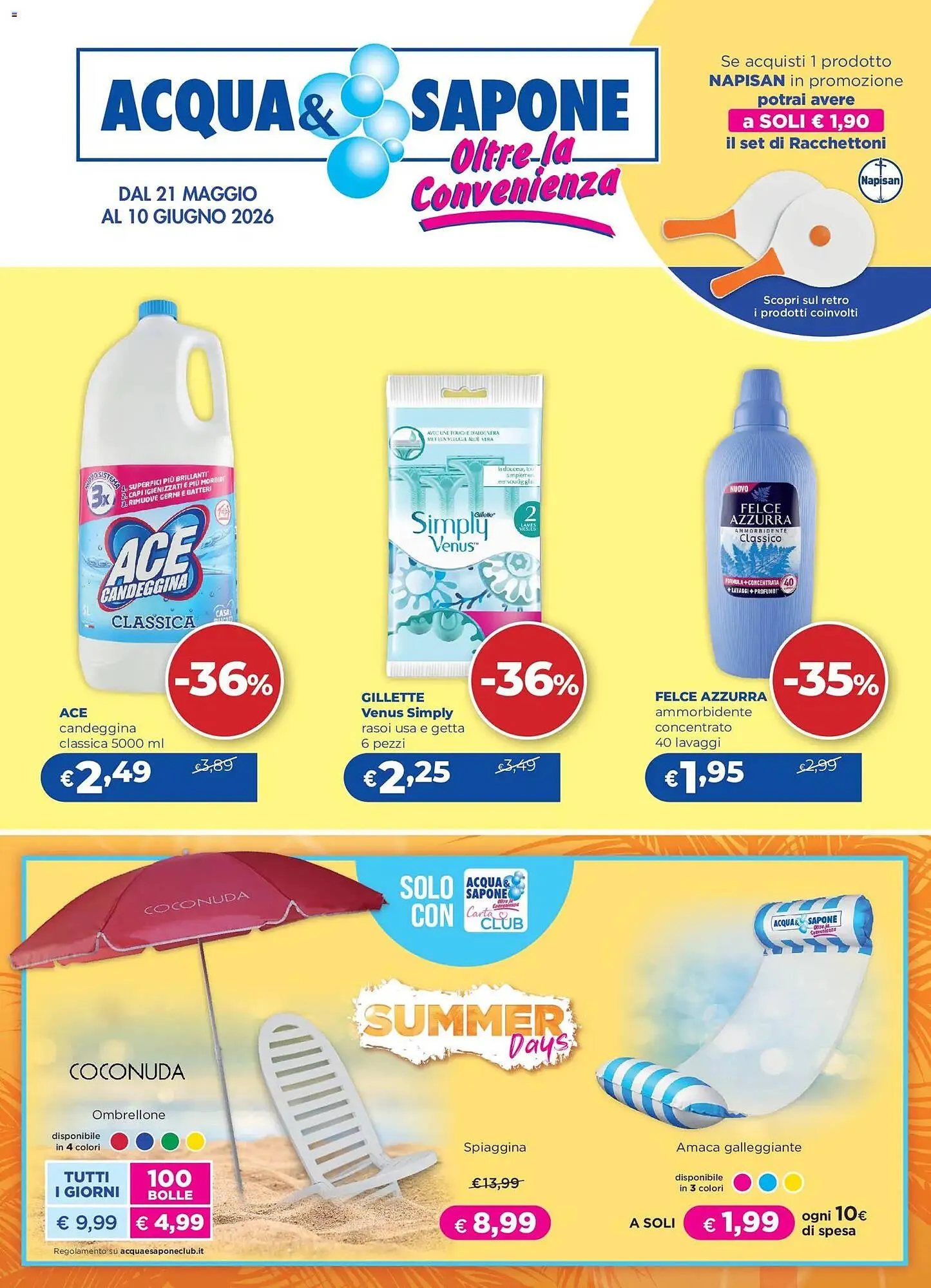 Volantino Acqua & Sapone da 21 maggio a 10 giugno di 2026 - Pagina del volantino 1