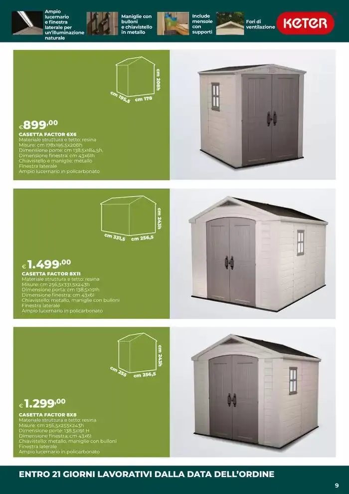 Casette da giardino da 13 marzo a 7 maggio di 2025 - Pagina del volantino 9