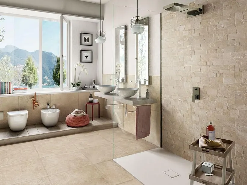 Piastrella Apulia Avorio 2a Scelta 15,2X60,5 Effetto Muretto in Pietra Leccese