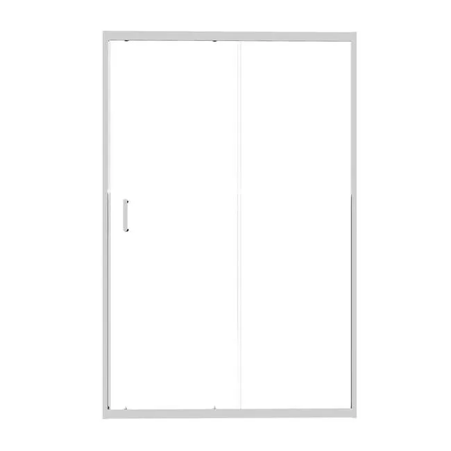 Porta doccia scorrevole Alba L 118 x H 190cm, Sp. 6 mm in vetro profilo cromo