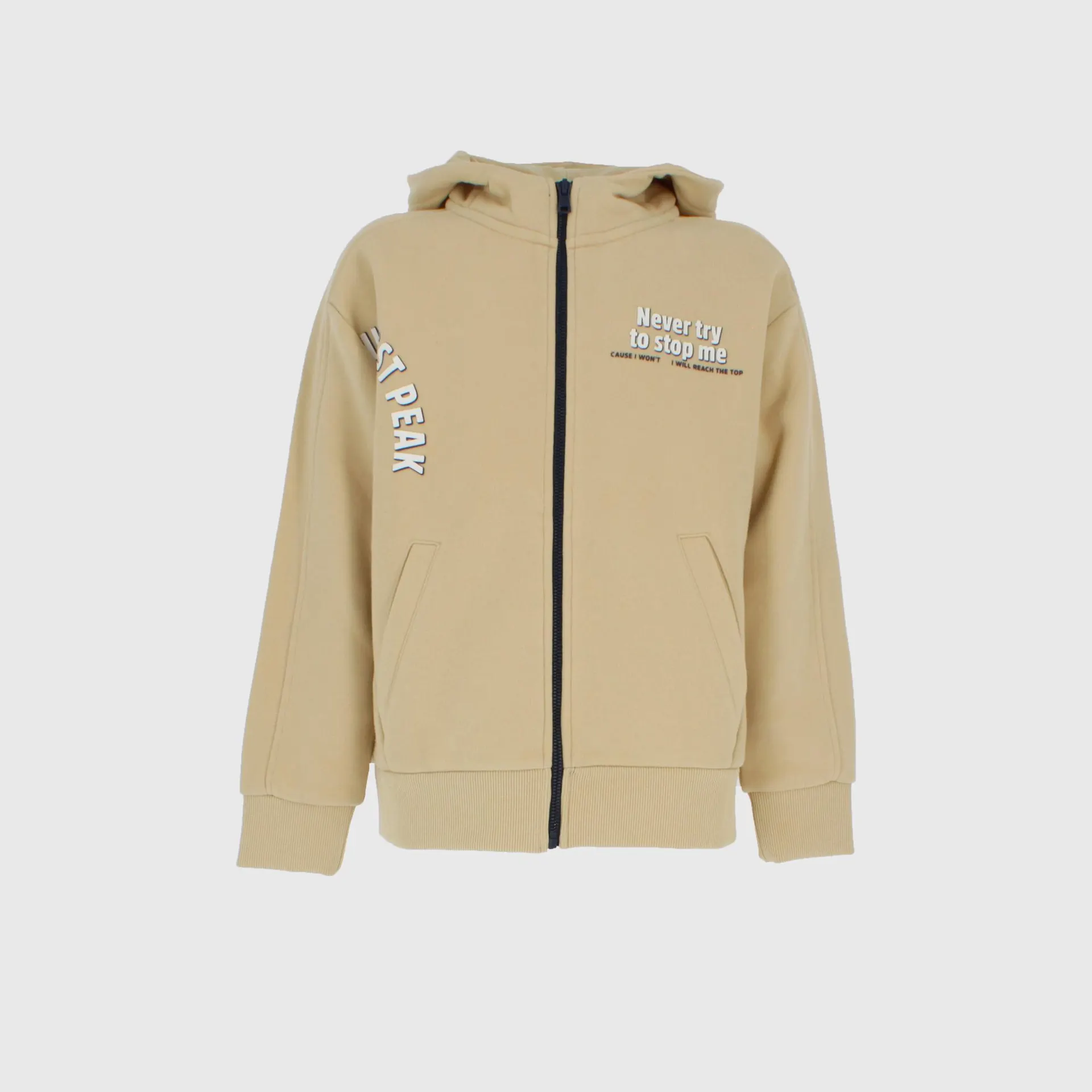 Felpa con cappuccio da bambino, beige