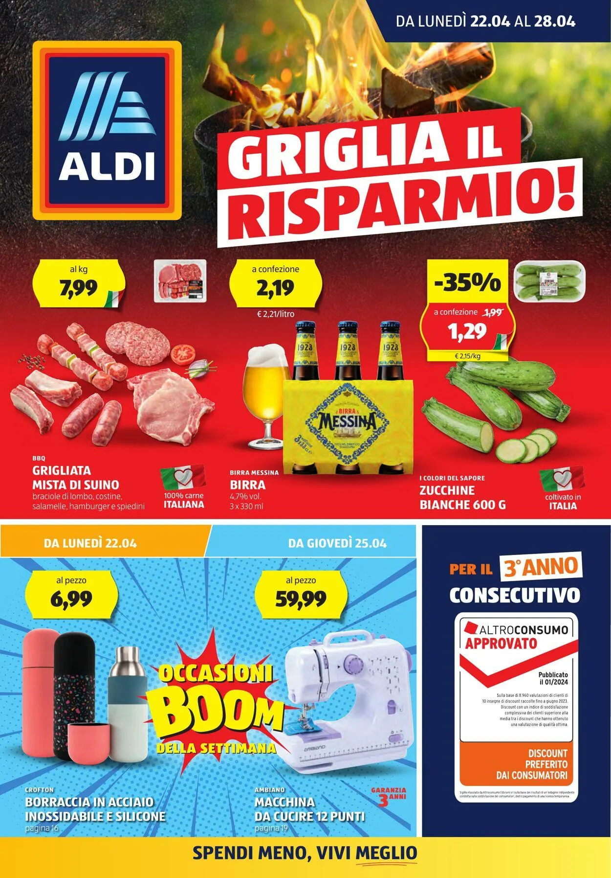 Aldi Volantino attuale da 22 aprile a 28 aprile di 2024 - Pagina del volantino 1