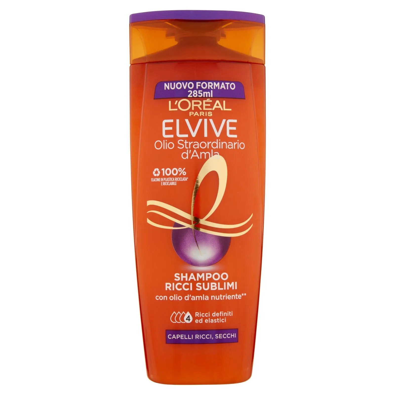 L'Oréal Paris Shampoo Elvive Olio Straordinario Ricci Sublimi, Per Capelli Ricci e Secchi, 285 ml